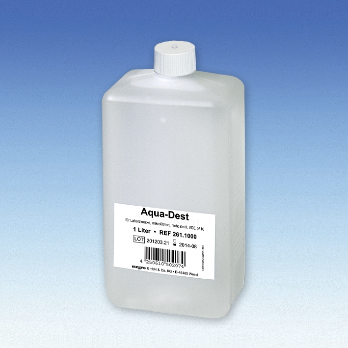 Aqua-Dest 1 Ltr. ratiomed Laborwasser