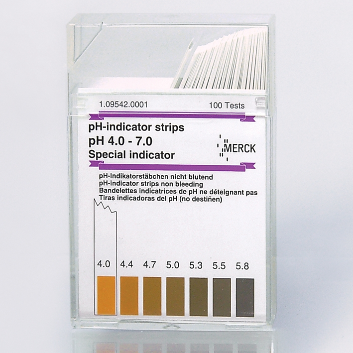 pH-Indikatorstäbchen nicht blutend pH 4-7 Spezialindikator (1x100 T.)