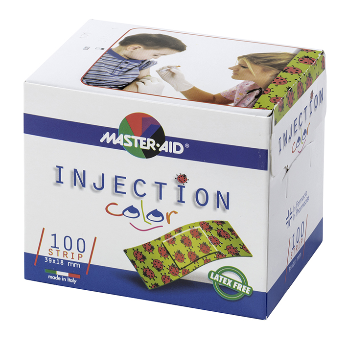 INJECTION Strip Color Injektionspflaster Marienkäfer, 39 x 18 mm (100 Stck.)