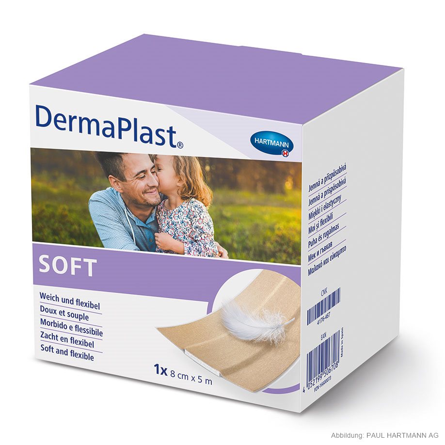 DermaPlast soft Wundpflaster 5 m x 8 cm
