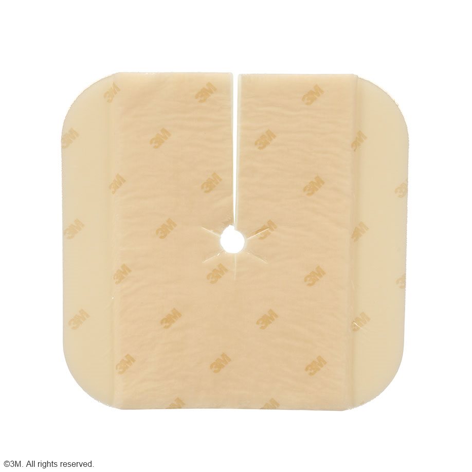 3M Tegaderm Foam Schaumverband nicht klebend, 8,8 x 8,8 cm (10 Stck.) geschlitzt mit Loch