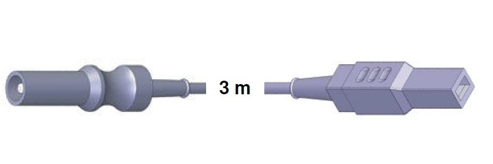 Bipolar Anschlusskabel, ERBE -> Standard, 3,0 mtr.
