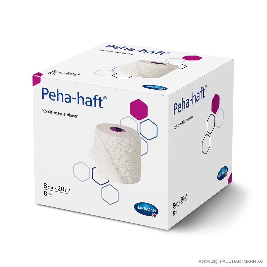 Peha-haft Fixierbinden 20 m x 8 cm, lose (8 Rl.)