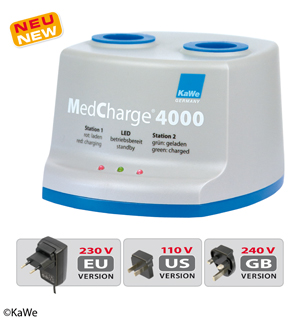 KaWe MedCharge 4000 Ladestation, für Ladegriffe 2,5 V/3,5 V