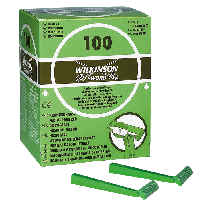 Einmal-Rasierer Wilkinson, unsteril, einschneidig (100 Stck.) Nr. 182 H (=W302338200)