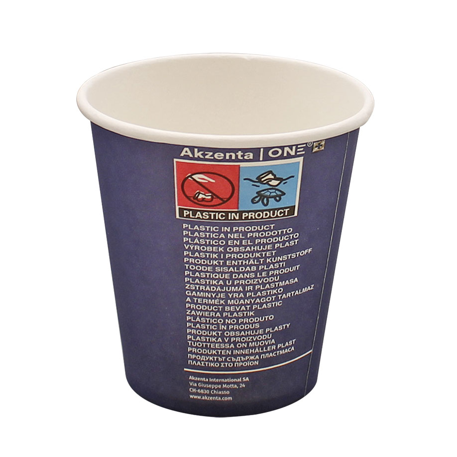 Trinkbecher aus Papier, 180 ml / 200 ml Füllmenge, magic blue (50 Stck.)