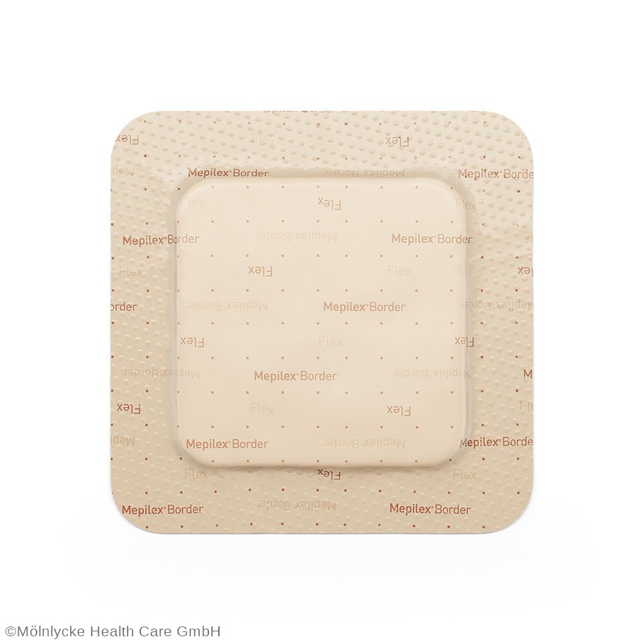 Mepilex Border Flex Schaumverband steril 7,5 x 7,5 cm, mit Haftrand (10 Stck.)