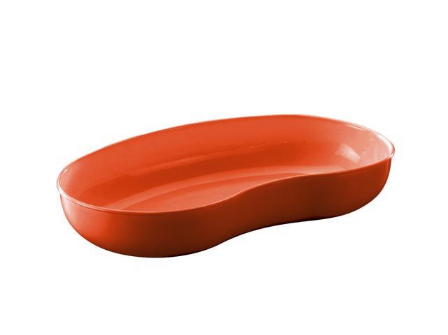 Nierenschale aus PP, rot transluzent, 260 x 137 x 40 mm