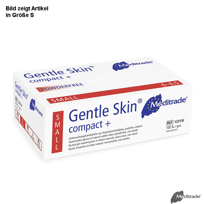Gentle Skin compact+ U.-Handschuhe Latex PF, Gr. M, unsteril (100 Stck.)
