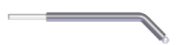 Kugelelektrode mini Fig. 33, Ø 2 mm, abgewinkelt, 1,6mm Anschluss