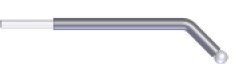 Kugelelektrode mini Fig. 34, Ø 3 mm, abgewinkelt, 1,6mm Anschluss
