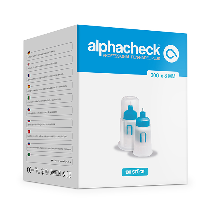 alphacheck professional Pen-Nadeln PLUS 30 G x 8 mm (100 Stck.)