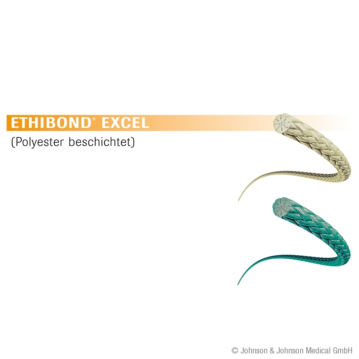 ETHIBOND EXCEL P3 5/0=1 grün geflochten, Nahtmaterial Fadenlänge 45 cm (12 Stck.)