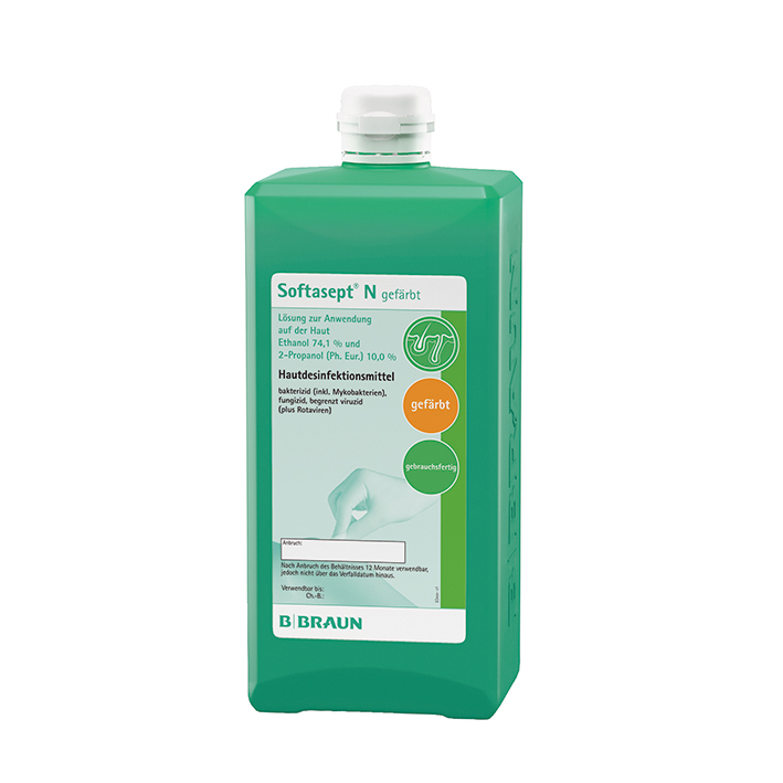 Softasept N gefärbt 1000 ml Hautdesinfektion