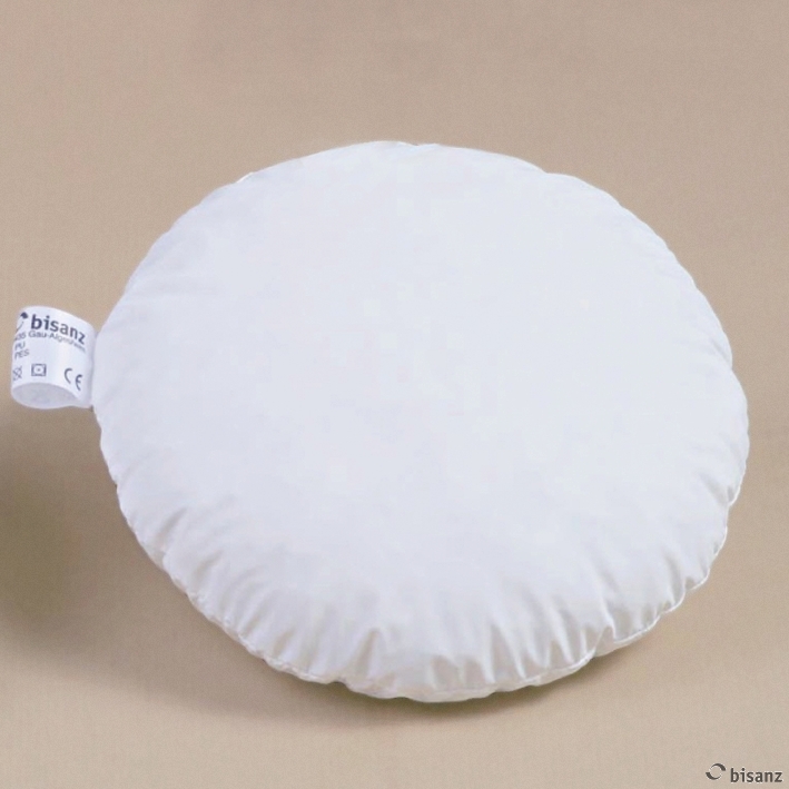 Knielagerungskissen rund, Ø 20 cm, mit Nesselbezug weiß *Sonderanfertigung, keine Rückgabe!*