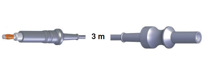 Monopolar Anschlusskabel, ERBE -> 4 mm Buchse, 3,0 mtr.