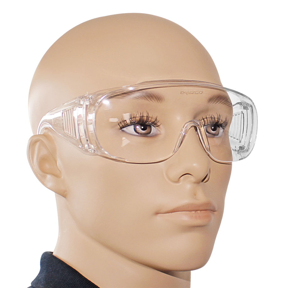 Schutz- und Überbrille mit Seiten- und Augenbrauenschutz -neue Ausführung-Pack = 12 Stck./UK = 216 Stck.