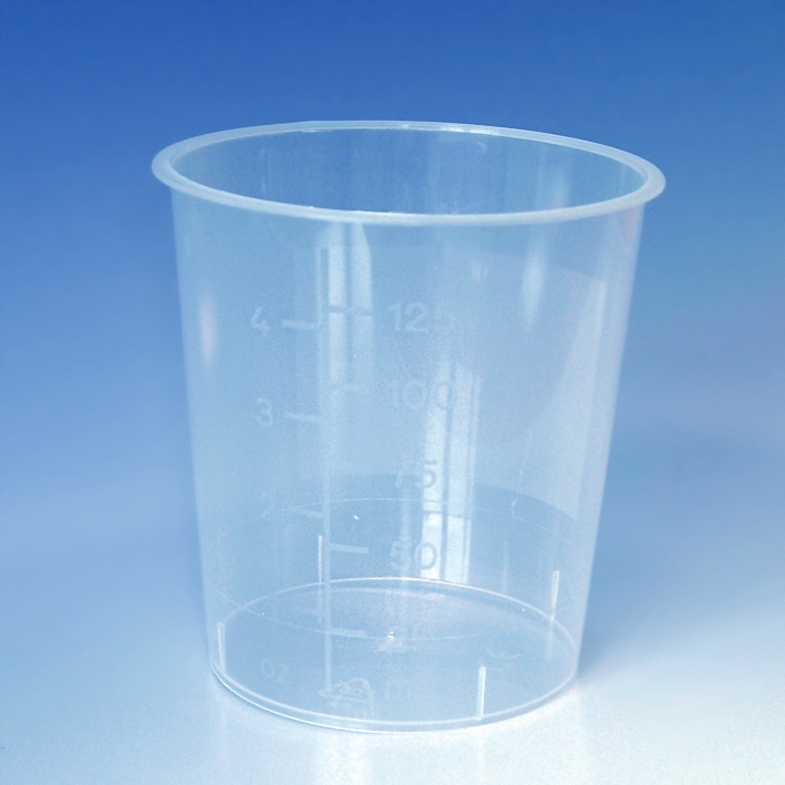 Urinbecher ratiomed 125 ml ohne Schnappdeckel rot