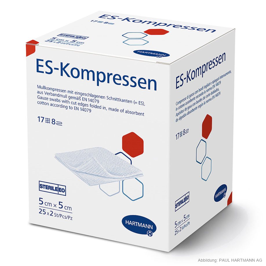 ES-Kompressen steril 8-fach 5 x 5 cm (25 x 2 Stck.)