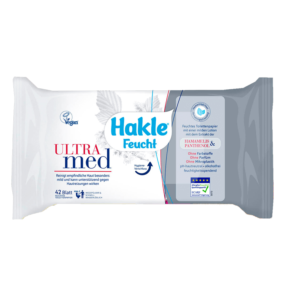 HAKLE Ultra MED Feuchtes Toilettenpapier Ohne Farbstoffe Ohne Parf m hakle-ultra-med-feuchtes-toilettenpapier-ohne-farbstoffe-ohne-parf-m
