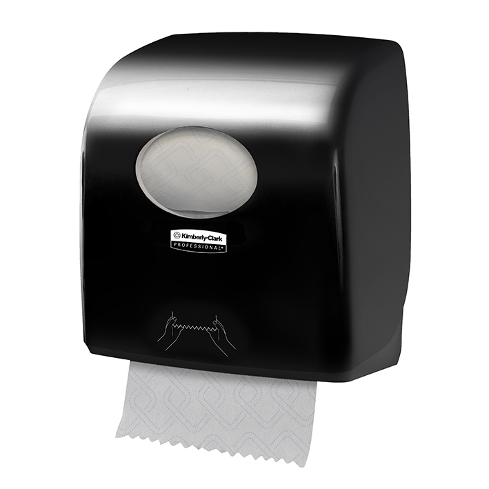 AQUARIUS Slimroll Rollenhandtuchspender Kunststoff, schwarz 32,4 x 29,7 x 19,2cm