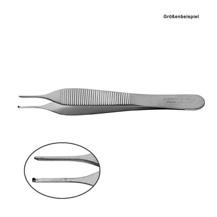 chir. Pinzette nach ADSON, gerade, 1 x 2 Zähne, 15 cm