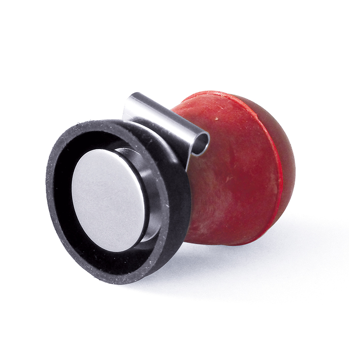 Brustwandsaugelektrode rot, für Hellige, mit 4 mm Bananenstecker-Anschluss