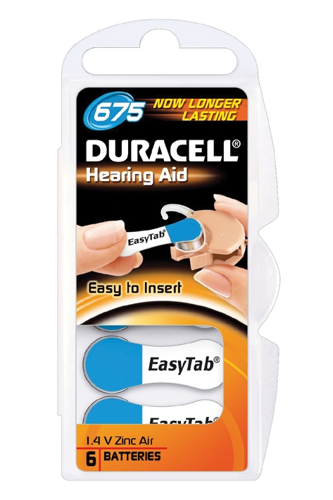 Batterie Activair Typ DA 675, 1,45 V für Hörgeräte