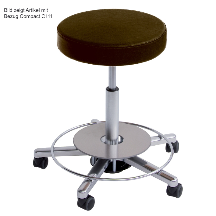 Arbeitshocker, Höhenverstellung 54-74 cm mit Fußauslösung, mit Fußring (Strecke)