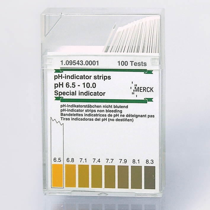 pH-Indikatorstäbchen nicht blutend pH 6,5-10 Spezialindikator (1x100 T.)