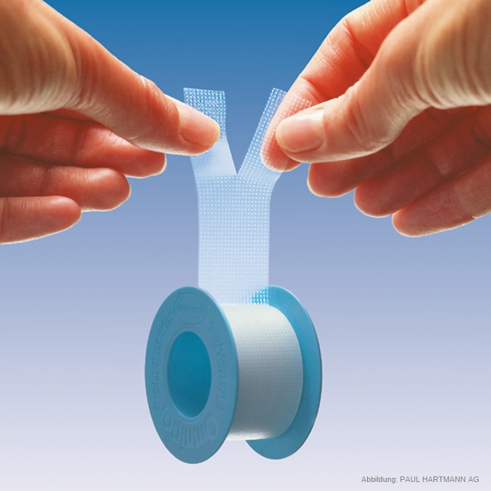 Omnifilm Fixierpflaster 5 m x 5 cm, mit Sprengring