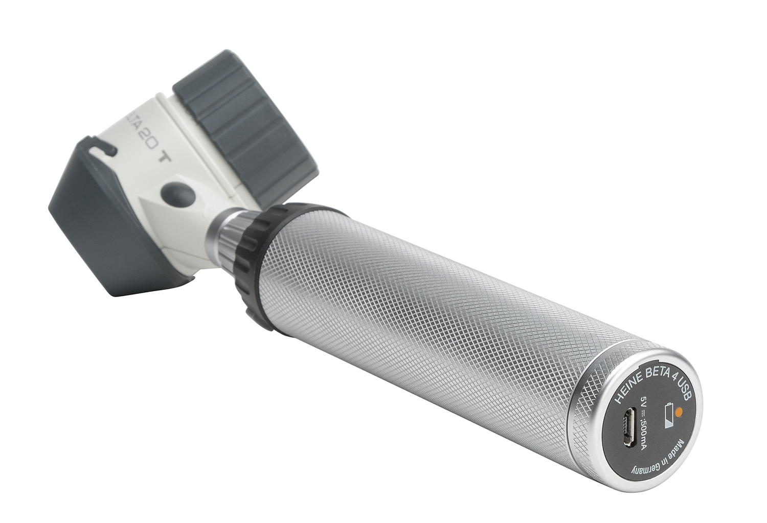 DELTA 20 T LED Dermatoskop mit Kontaktscheibe mit Skala, BETA4 USB Ladegriff mit USB Kabel und Steckernetzteil
