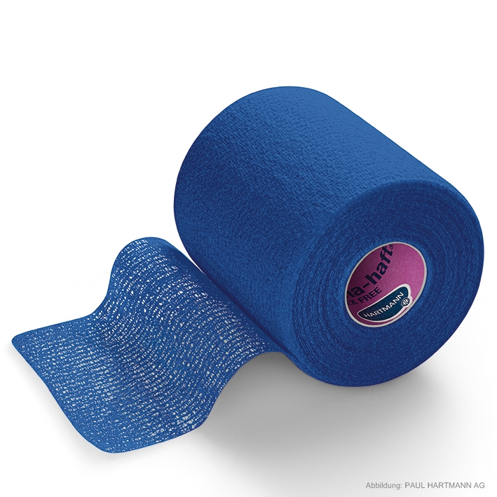 Peha-haft Color blau Fixierbinde 4 m x 8 cm einzeln verpackt