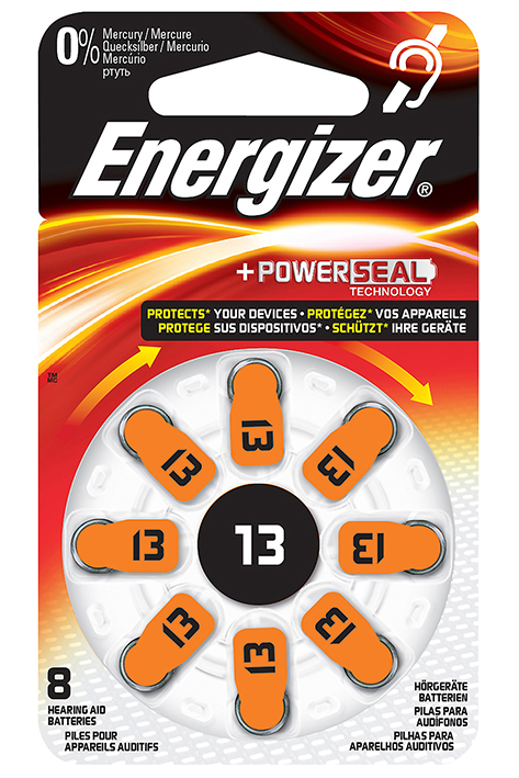 Energizer Batterie Typ 13 1,4 V für Hörgeräte (8 Stck.)