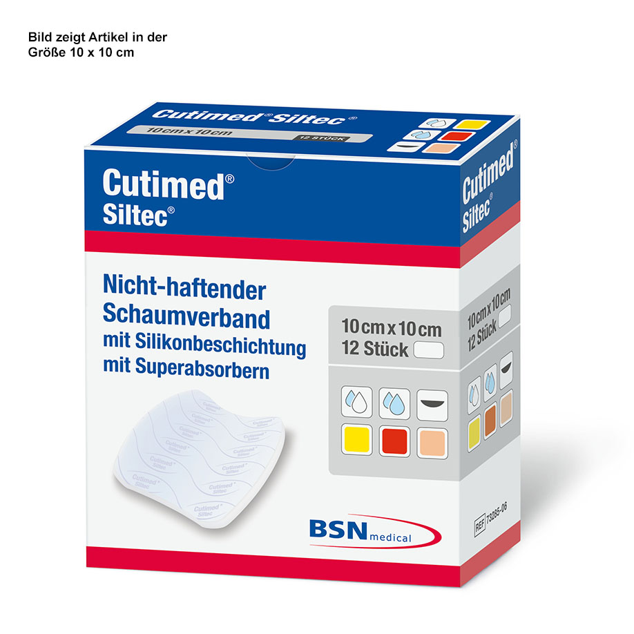 Cutimed Siltec Schaumverband 20 x 20 cm, steril (6 Stck.)