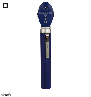 KaWe PICCOLIGHT E50 Ophthalmoskop 2,5 V sky VL, Griff AA, 1 Blende