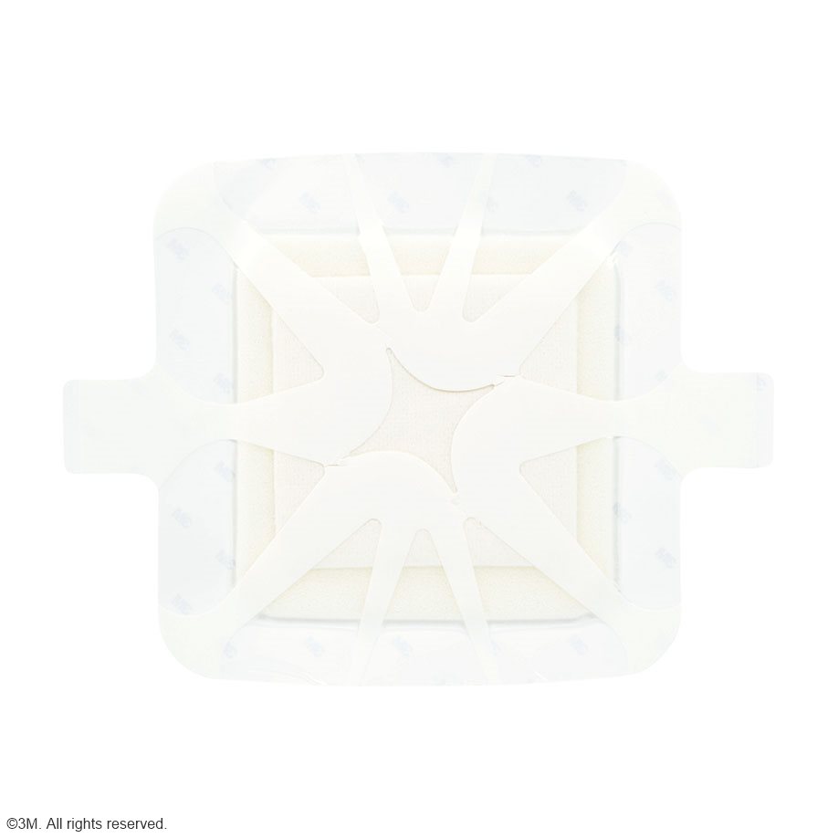 3M Tegaderm Foam Adhesive Schaumverband quadratisch, 14,3 x 14,3 cm (10 Stck.) mit Kleberand