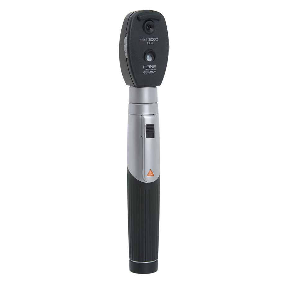 mini 3000 LED Ophthalmoskop 2,5 V, schwarz, mit Batteriegriff mini 3000 inkl. Batterien
