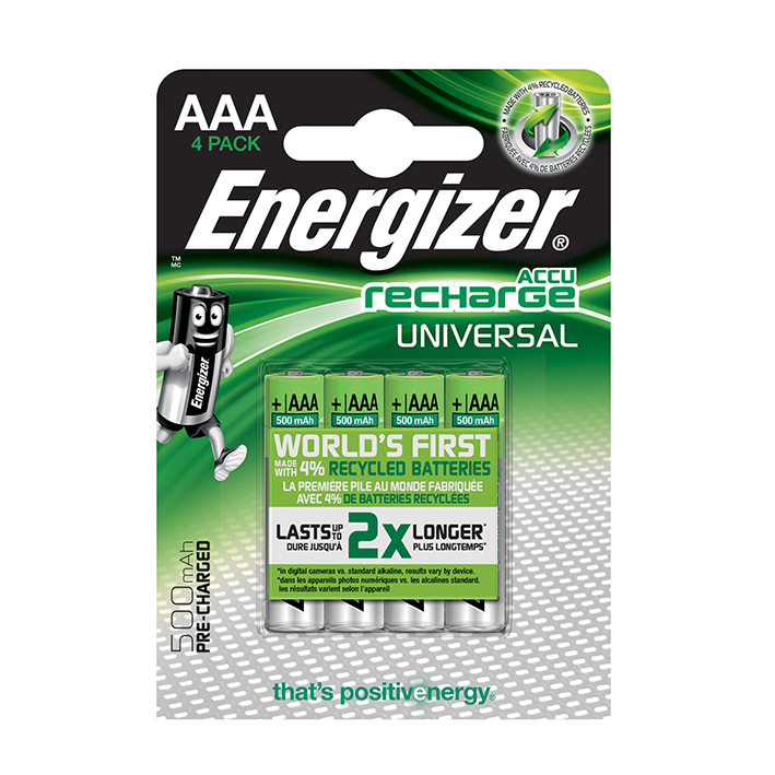 Energizer NiMH Akkumulatoren Universal Micro AAA HR03 1,2 V (4er-