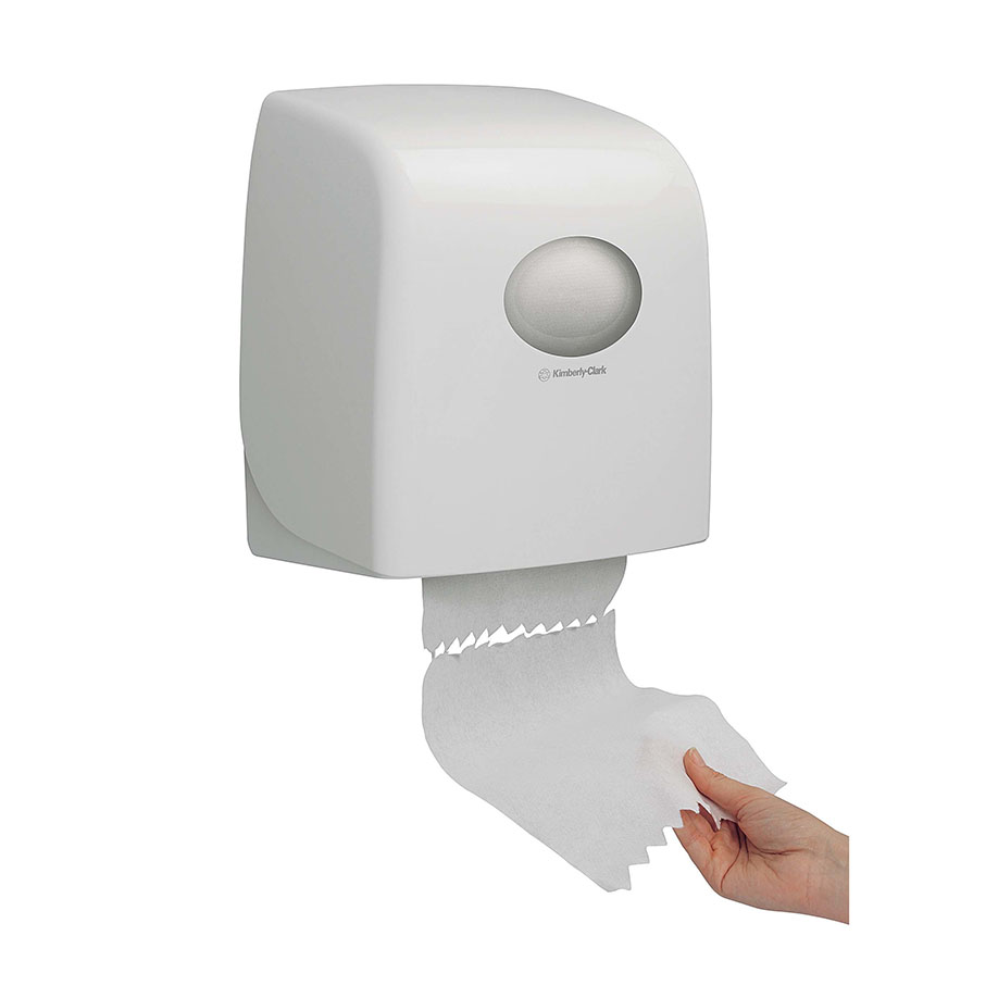 AQUARIUS Slimroll Rollenhandtuchspender, Kunststoff, weiß, 34,3 x 31,8 x 19 cm