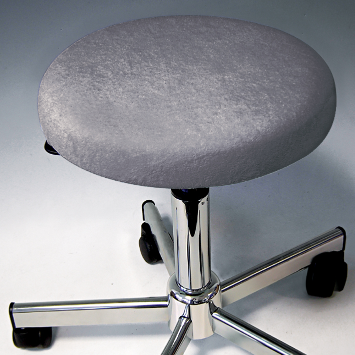 Hockerbezug Frottee graphit für Hocker 40 bis 45 cm Ø