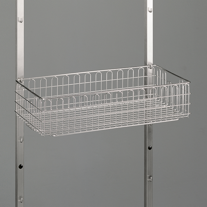 Sterilgutkorb 575 x 280 x 135 mm für 1/2 StE mit Grifföffnung, Edelstahl epoliert