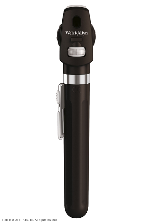 Pocket LED Ophthalmoskop, onyxschwarz, inkl. Handgriff