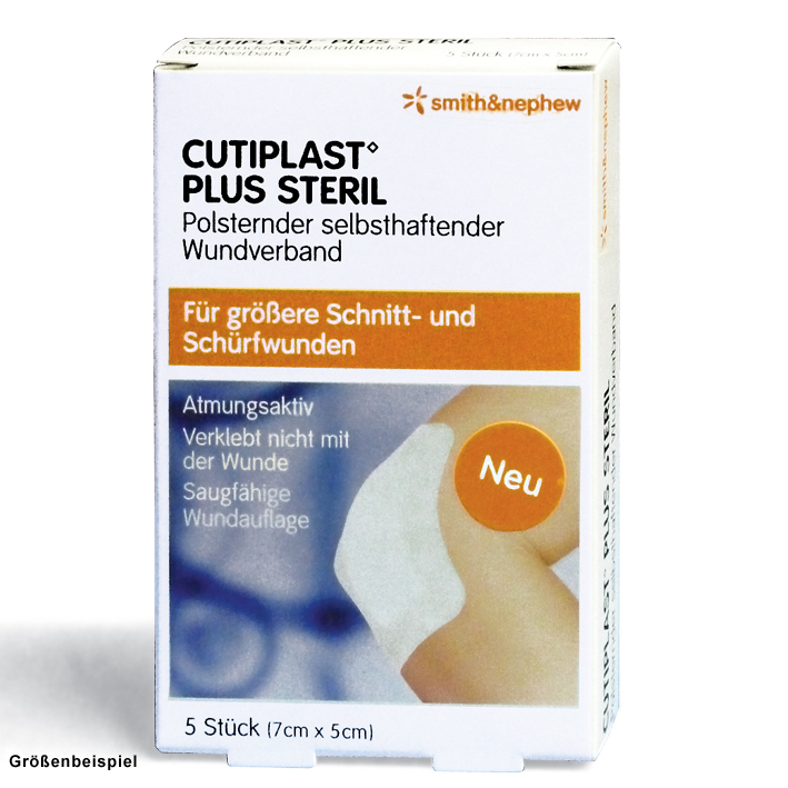 Cutiplast Plus steril, 10 x 7,8 cm, Vliesstoffverband (55 Stck.)