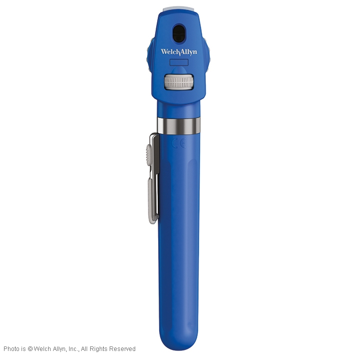 Pocket LED Ophthalmoskop royalblau, inkl. Handgriff