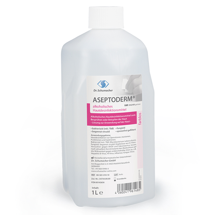 Aseptoderm farblos 1 Ltr., Descoflexflasche Hautdesinfektion