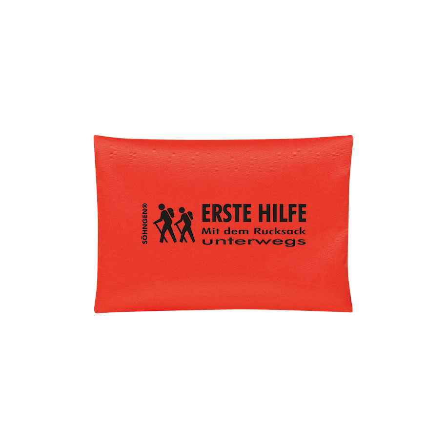 Erste-Hilfe-Tasche Mit dem Rucksack unterwegs orange
