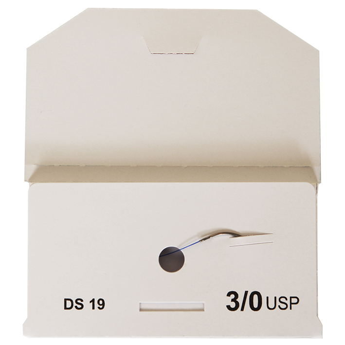 MAPROLEN DS 19 3/0=2, monofil, blau Nahtmaterial Fadenlänge 45 cm (24Stck.)