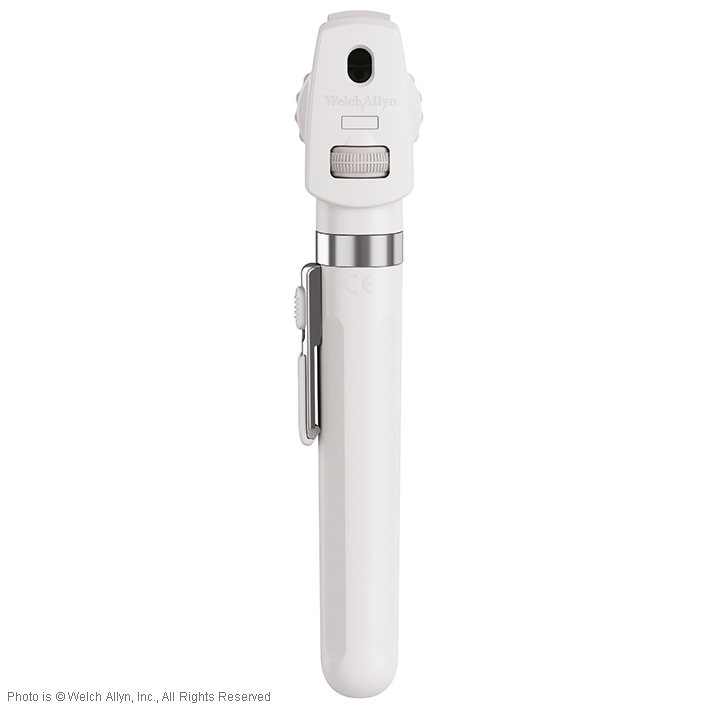 Pocket LED Ophthalmoskop perlweiß, inkl. Handgriff