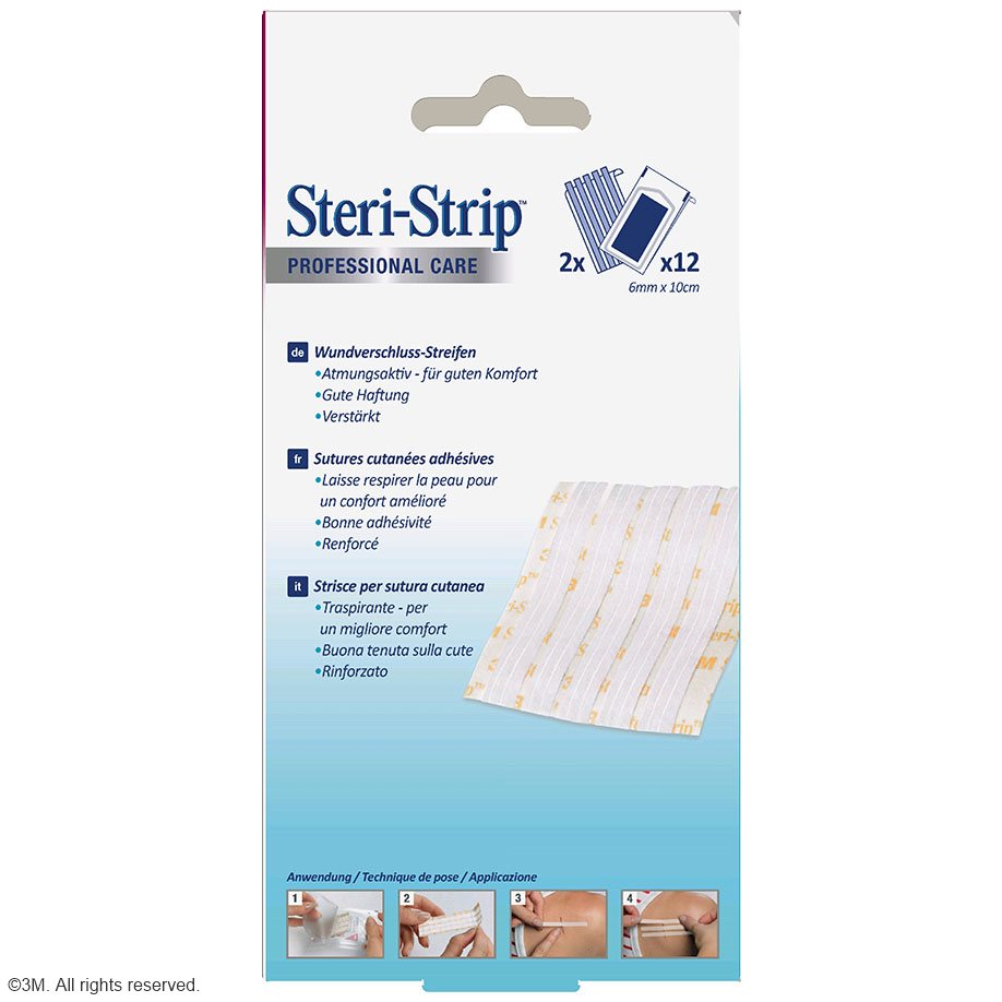 3M Steri-Strip Wundverschlussstreifen 6 x 100 mm (12 x 10 Str.)
